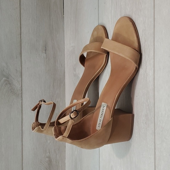 Steve Madden Women Irenee Leather Ankle Heels Sandals shoes sz 10 - Picture 2 of 11